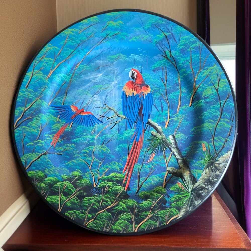 VINTAGE BELIZE Hand Painted 10" Ceramic Plate McCaw Design